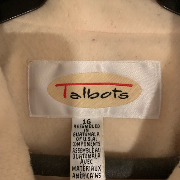Talbots 100 % wool cream duffle coat size 16 - Picture 3 of 13